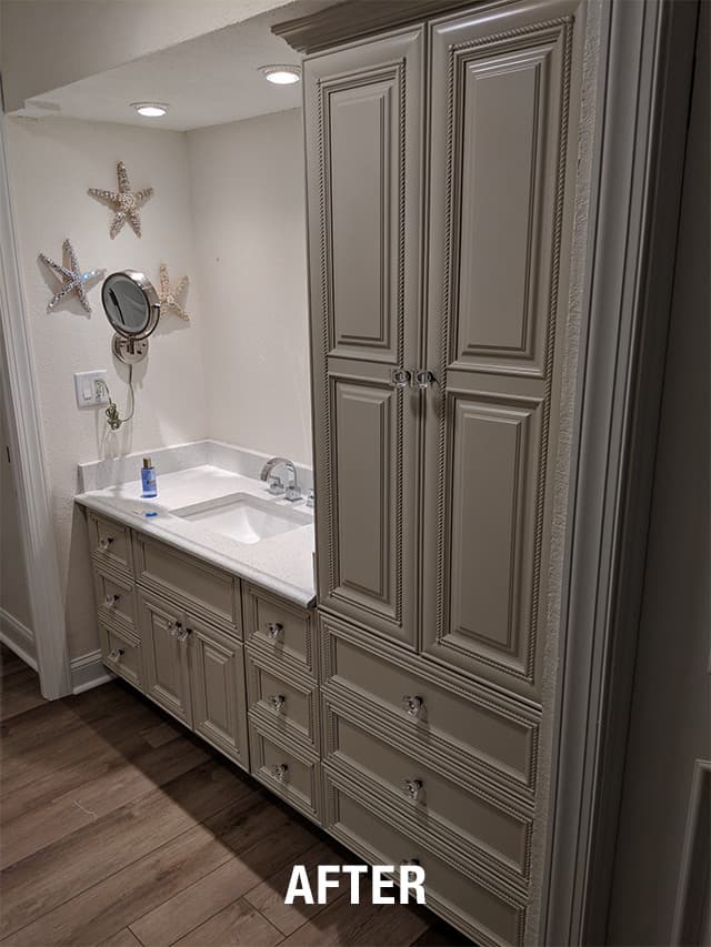 Master Bathroom Cabinet Painting By Integrity Finishes of Tampa Bay In ...