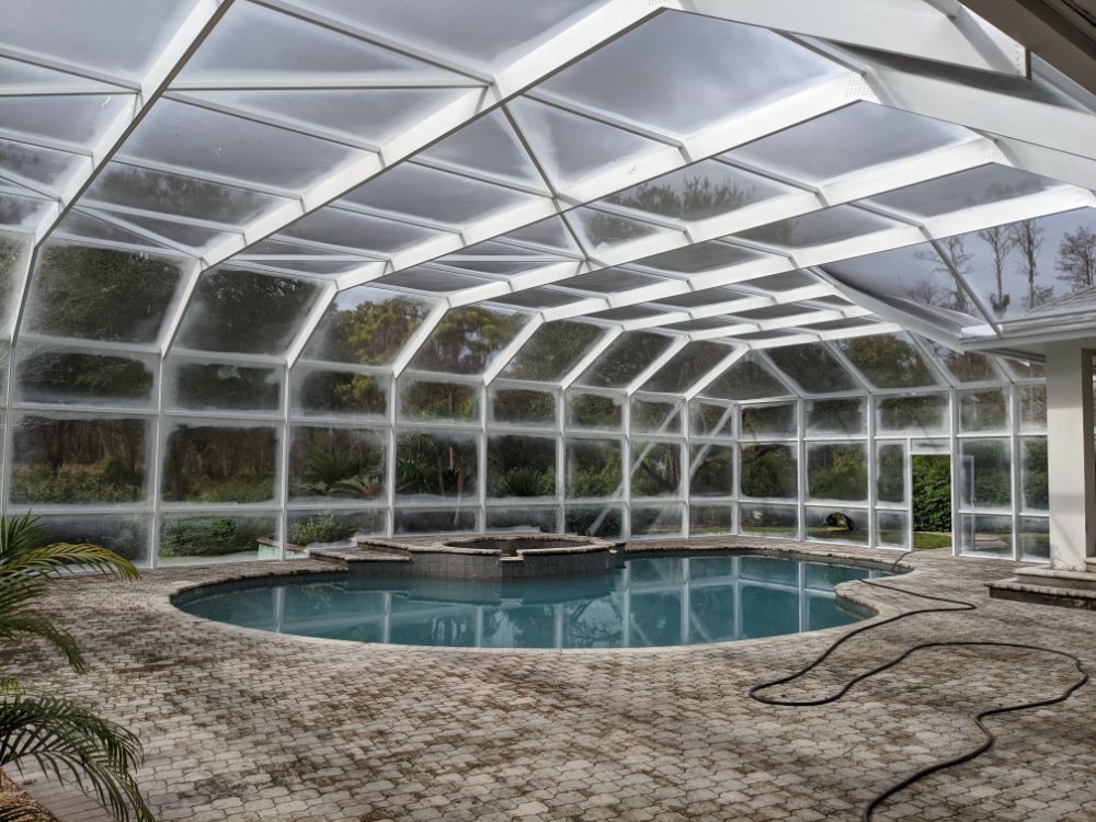 Pool Cage Painting in Tarpon Springs, FL Integrity Finishes of Tampa Bay