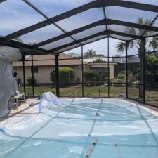 Pool Enclosure Painting on Curlew Rd in Dunedin, FL