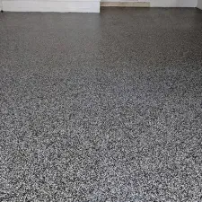 Charcoal Flake Garage Epoxy Tampa 0